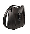Черна дамска кожена чанта за рамо Zada-2 снимка