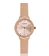 Дамски розовозлатист часовник с кристали Tiffany-0 снимка