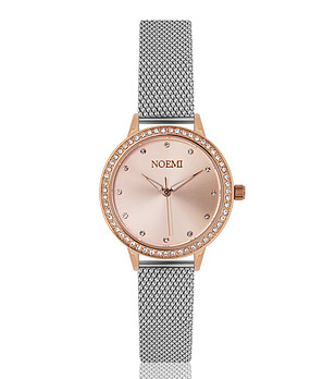 Дамски розовозлатист часовник със сребриста верижка Tiffany снимка