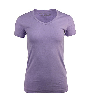 Дамска памучна тениска в лилаво Aga снимка
