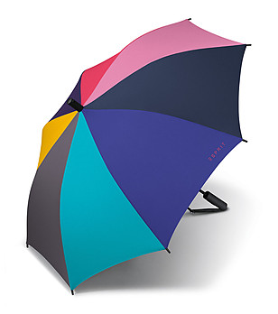 Многоцветен чадър за голф с презрамка снимка