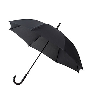 Черен ветроустойчив чадър снимка