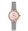 Дамски розовозлатист часовник със сребрист часовник и розов циферблат Tiffany-0 снимка