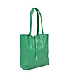 Дамска кожена чанта в зелено Fiona-3 снимка