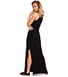 Дълга черна памучна рокля Jozy-1 снимка