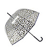Прозрачен чадър на сиви цветя-0 снимка