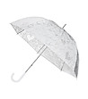 Прозрачен чадър с принт имитиращ дантела -0 снимка