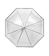 Прозрачен чадър със сребрист кант-2 снимка