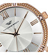 Дамски часовник в златисто и сребристо с бяла каишка Tera-2 снимка