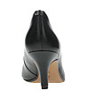 Черни дамски кожени обувки на ток Isidora за широко стъпало-4 снимка