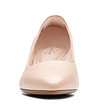 Дамски кожени обувки в цвят пудра Linvale Jerica за широко стъпало-3 снимка