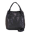 Черна дамска чанта от естествена кожа Lornita-0 снимка