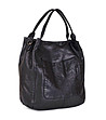 Черна дамска чанта от естествена кожа Lornita-2 снимка