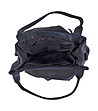 Тъмносиня дамска чанта от естествена кожа Lornita-3 снимка