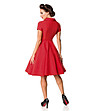 Ефектна червена клоширана рокля с памук Viviana-1 снимка