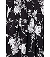 Черна памучна пола с флорален бял принт Ginny-4 снимка