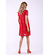 Дантелена червена рокля Alenia-2 снимка