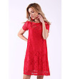 Дантелена червена рокля Alenia-4 снимка