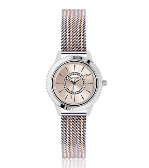 Дамски часовник в сребристо и розовозлатисто Olivia снимка