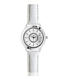 Сребрист дамски часовник с бяла кожена каишка Olivia-0 снимка