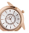 Розовозлатист дамски часовник с кожена каишка в цвят мока Olivia-1 снимка