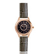 Розовозлатист дамски часовник с каишка в цвят мока Olivia-0 снимка
