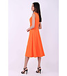 Оранжева рокля Riley с текстилен колан с катарама-1 снимка