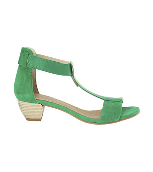 Зелени дамски велурени сандали Reli снимка