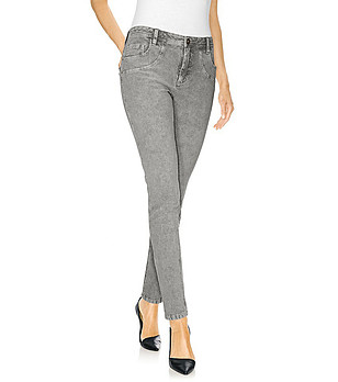 Дамски памучен панталон в сиво Ani снимка