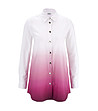 Памучна туника тип риза в преливащо бяло и розово Viv-1 снимка