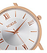 Розовозлатист дамски часовник с каишка в цвят мока Stella-1 снимка