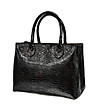 Тъмнокафява дамска чанта от естествена кожа Maya-1 снимка