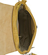Дамска велурена чанта за рамо в цвят горчица Rita-4 снимка