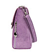 Лилава дамска велурена чанта за рамо Rita-3 снимка