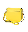 Жълта дамска кожена чанта за рамо Zinera-1 снимка