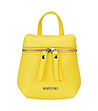 Малка жълта дамска кожена чанта Dina-0 снимка