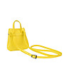 Малка жълта дамска кожена чанта Dina-1 снимка
