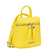 Малка жълта дамска кожена чанта Dina-2 снимка