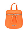 Малка оранжева дамска кожена чанта Dina-0 снимка