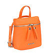 Мини оранжева дамска кожена чанта Dina-2 снимка