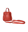 Малка червена дамска кожена чанта Dina-1 снимка