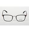 Черни мъжки метални рамки за очила -1 снимка