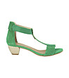 Зелени дамски велурени сандали Reli-0 снимка