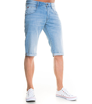 Сини мъжки памучни къси дънкови панталони Conner снимка