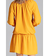 Спортно-елегантна рокля в цвят горчица Amanda -4 снимка