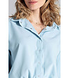 Светлосиня дамска риза с връзки Alene-3 снимка