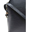 Черна дамска кожена чанта за рамо Beata-2 снимка