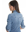Синя дамска дънкова риза от лиосел Gertruda-1 снимка