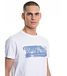 Бяла памучна мъжка тениска Pepiro-3 снимка