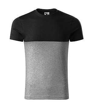 Мъжка памучна тениска в черно и сиво Zack снимка
